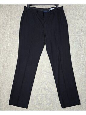 Kenneth Cole Reaction Mens Black Dress Pants 36W x 32L Polyester/Rayon